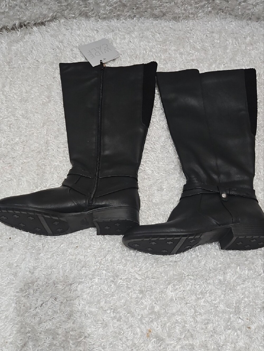 Wide Calf Black Knee-High Women's Boots Life Stride Flex - Picture 3 of 13